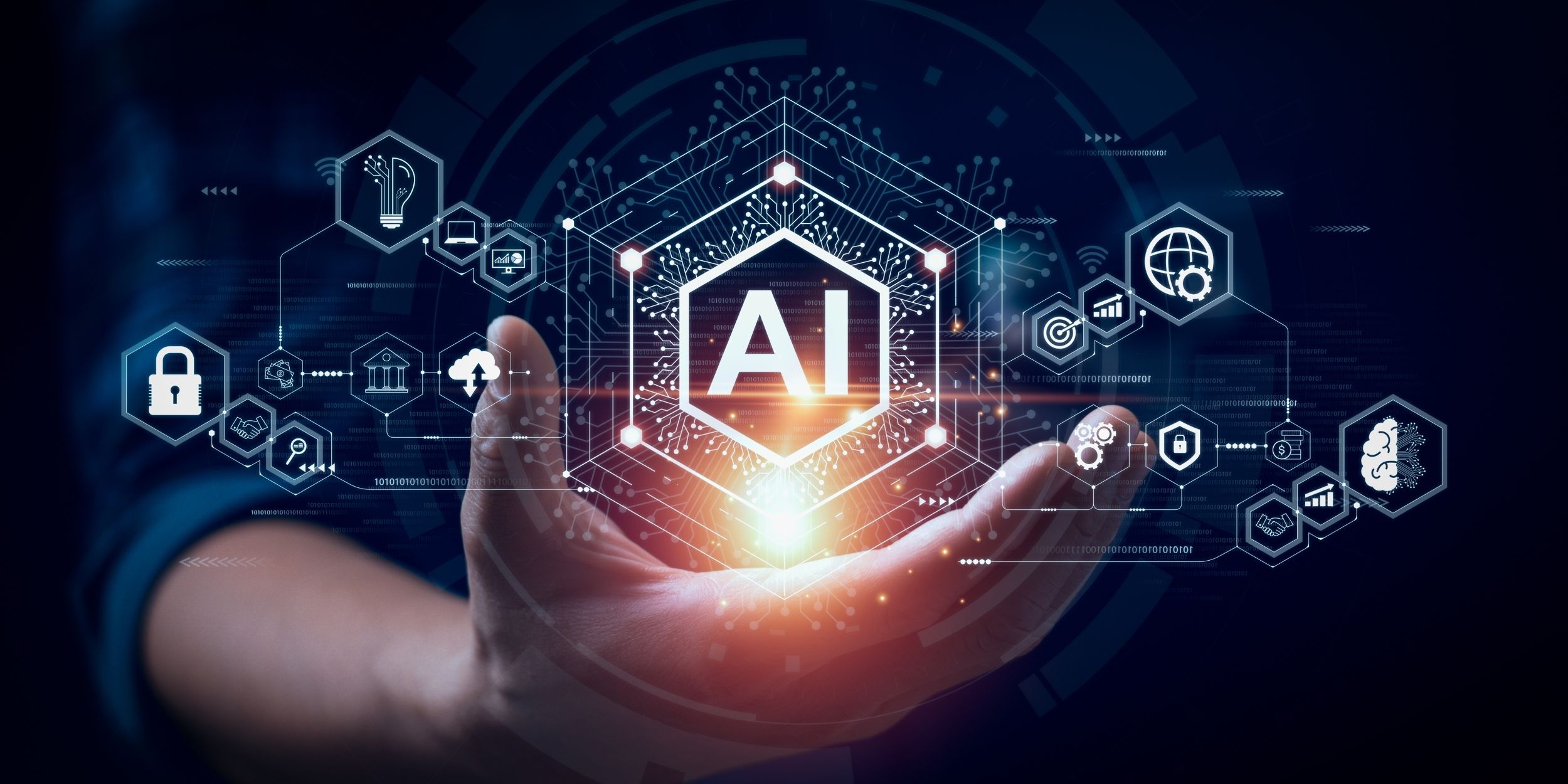 AI graphic in a person's hand