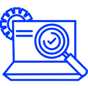 magnifying glass over computer icon