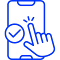 finger tapping a mobile screen icon